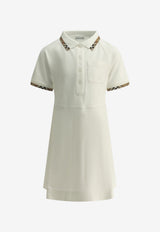 Burberry Kids Girls Check-Trimmed Polo T-shirt Dress White 8126330_81073e57-b3dd-4f2f-84b6-4eb2a11a5f3f