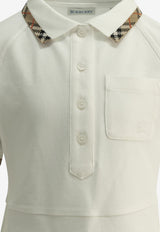 Burberry Kids Girls Check-Trimmed Polo T-shirt Dress White 8126330_81073e57-b3dd-4f2f-84b6-4eb2a11a5f3f