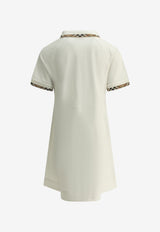 Burberry Kids Girls Check-Trimmed Polo T-shirt Dress White 8126330_81073e57-b3dd-4f2f-84b6-4eb2a11a5f3f