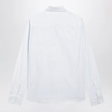 AMI PARIS Ami De Coeur Striped Shirt Sky Blue BFUSH063CO0087/T_AMI-475