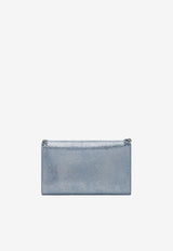 Stella McCartney Falabella Metallic Denim Chain Clutch Blue 581238W9056/T_STELL-4111