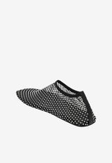 Christopher Esber Minette Crystal Mesh Ballet Flats Black 22049013PL/T_CHRES-BLK