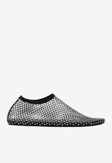 Christopher Esber Minette Crystal Mesh Ballet Flats Black 22049013PL/T_CHRES-BLK