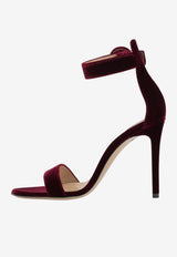 Gianvito Rossi Portofino 105 Velvet Sandals Bordeaux G6109615RICVELSYRA_5ff23ebb-a099-41d6-a298-b788e8fbf661