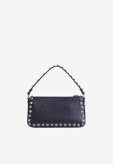 Small Rockstud Shoulder Bag in Laminated Calfskin