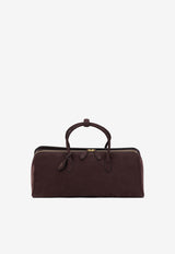 Alaïa Large Delta Nubuck Calfskin Bag Brown AA1L1016CA214332_8ef0d749-a0de-4ec1-8dd8-5e5777dfdbe4