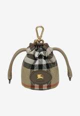 Burberry Horseshoe Check Bag Charm Beige 8127855168729/T_BURBE-A2021