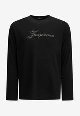 Jacquemus Signature Logo Long-Sleeved T-shirt Black TSU00351AJ00289BLACK_f8d9cf65-0a0b-456e-88f2-77241e523455