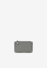 Stella McCartney Falabella Faux Leather Zip Cardholder Gray 7P0094W9132/T_STELL-1220