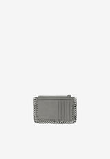 Stella McCartney Falabella Faux Leather Zip Cardholder Gray 7P0094W9132/T_STELL-1220