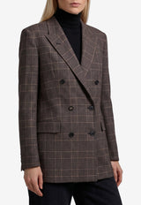 Tagliatore Jasmine Prince of Wales Double-Breasted Jacket Multicolor JJASMINE10B-340361-ET842