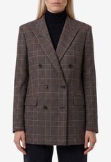 Tagliatore Jasmine Prince of Wales Double-Breasted Jacket Multicolor JJASMINE10B-340361-ET842