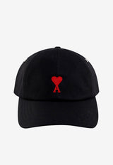 AMI PARIS Ami De Coeur Baseball Cap Black BFUCP006AW041001_NOIR_70231815