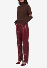 Federica Tosi Wool and Cashmere Knit High-Neck Top Brown 32009-352-69