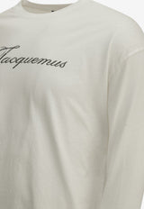 Jacquemus Signature Logo Long-Sleeved T-shirt White TSU00351AJ00289WHITE_8c3e2088-0019-4e27-8927-6392b7038a3f