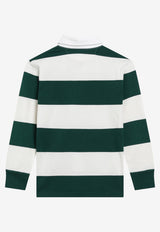 Polo Ralph Lauren Kids Boys Rugby Stripe Polo T-shirt Green 323932280506CO/T_POLOR-HG