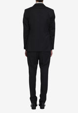Tagliatore Napoli Single-Breasted Suit in Virgin Wool Black 2FNJ22B01-070001-N5712