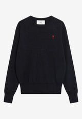 AMI PARIS Ami De Coeur Sweater Blue HKS826001/T_AMI-414