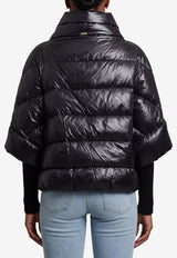 Herno Cape-Style Puffer Jacket Black PI002256D-12017Z-9300