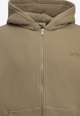 Autry Zip-Up Hooded Logo Sweatshirt Beige HIPX121N_0f515292-37c6-4601-afe8-12dc65935fa9