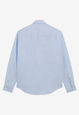AMI PARIS Ami De Coeur Shirt Light Blue BFUSH063UCO0031/T_AMI-450