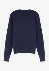 AMI PARIS Ami De Coeur Wool Cardigan Navy HKC361001414_MARINE/ROUGE_70231768