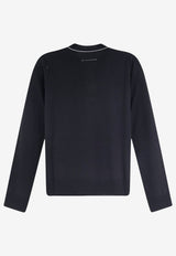 MM6 Maison Margiela Logo Patch Wool Blend Sweater Blue S52HL0066M13037900_BLACK_70014149