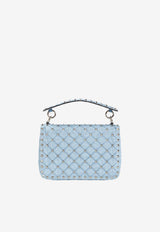 Medium Rockstud Leather Top Handle Bag
