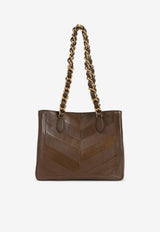 Small La Seine Chevron Leather Shoulder Bag