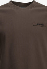 Jacquemus Grosgrain Crewneck T-shirt Brown TSM00133AJ00226BROWN_09d1915a-5ee1-4718-ae05-3b579cc0ae81