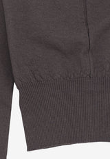 Rick Owens Cropped Wool Sweater Gray RP02F5617ML78_Drkdust_70376499