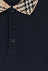 Burberry Check Collar Polo T-shirt Navy 8126967A1222_NAVY_70014065