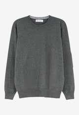 Brunello Cucinelli Ribbed Crewneck Sweater Gray M2200100CHE50_BOSCOGRIGIO_70014753