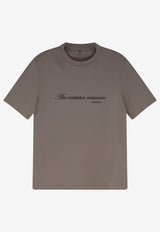 Brunello Cucinelli Embroidered Logo T-shirt Gray M0B138518C9756_Roccia_70014757