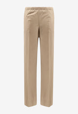 Moncler Logo Patch Wide-Leg Pants Beige L10932A00009597LQ20J_Beige_61128968