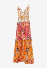 Farm Rio Ligia Floral Print Sleeveless Maxi Dress Multicolor 35564625182_LIGIAFLORALMIXED_70332935
