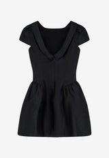 Self-Portrait Taffeta Flared Mini Dress Black PF26097SBBLACK_BLACK_70013823