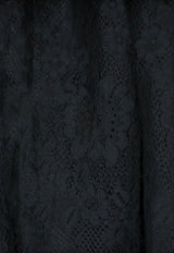Self-Portrait Mock-Neck Lace Blouse Black PF26032TABBLACK_BLACK_70014038