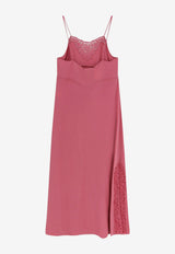 Chloé Silk Midi Slip Dress with Lace Insert Pink CH26UR1370056AQ_Mauvewood_70333360