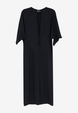 Stella McCartney Sleeved Midi Dress Black 6A07103FU3721000_BLACK_70014758