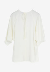 Stella McCartney Handkerchief Satin Blouse Cream 6T03013FU3029200_CREAM_70014855
