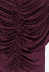 Self-Portrait Ruched Jersey Maxi Dress Burgundy PF26098MBUBURGUNDY_BURGUNDY_70014233