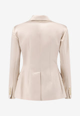 Brunello Cucinelli Double-Breasted Silk Blazer Champagne MQ9537199C8740_Champagne_70014733