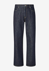 Fendi Logo Patch Washed Denim Pants Blue FLP302B15CF0QA2_Blu_70026657