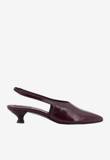 ALOHAS Eros 30 Leather Slingback Pumps Burgundy S10056704Burgundy_BURGUNDY_70332572