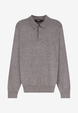 Loro Piana Ice Wish Mélange Polo T-shirt Beige FRM0229J2K7_PINK MIDNIGHT SWAMP_70348036