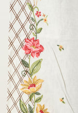 Farm Rio Linen-Blend Embroidered Pants Off-white 355803L0025_OFFWHITE_70331707