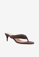 Alaïa 55 Padded Suede Thong Sandals Brown AA3S2024I117U15_BRUN FUME_70224517