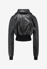 Rick Owens Dracuflight Cropped Leather Jacket Black RP02F5714LBE09_BLACK_70217396