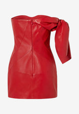 Givenchy Off-Shoulder Leather Corset Dress Red BW22XR61UJ626_Poppyred_40017450